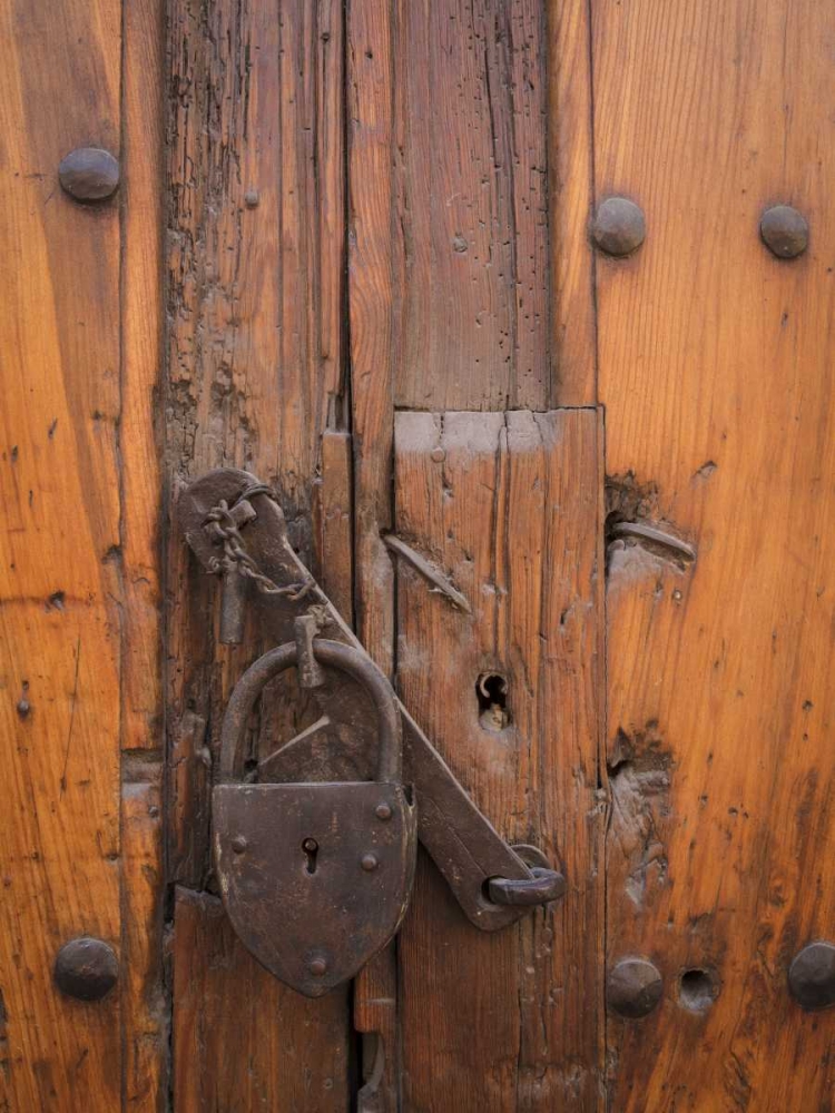 Mexico Padlock on wooden door